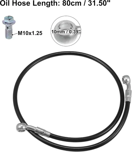 Miniatura 5 de X AUTOHAUX Manguera de freno para motocicleta, línea de freno hidráulico, manguera de aceite para ATV, motocicleta, motocross, bicicleta