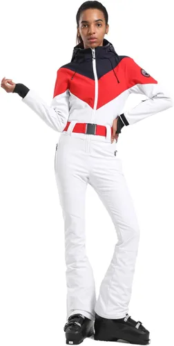 Miniatura 125 de GSOU SNOW Traje de esquí para mujer, traje de nieve delgado de una pieza, chaqueta de nieve, impermeable, resistente al viento, deportes al aire