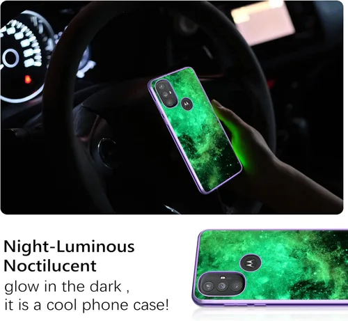 Miniatura 3 de GUAGUA Funda compatible con Motorola Moto G Power 2022 de 6.5 pulgadas, que brilla en la oscuridad, nebulosa espacial, delgada, antiarañazos