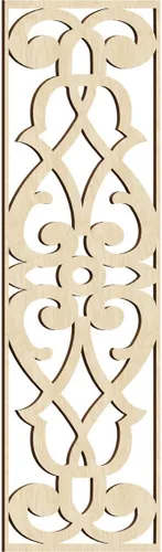 Miniatura 96 de 9 3/8"W x 24 3/8"H x 1/4"T Bellaire Decorativos Paneles de pared de madera calado, abedul