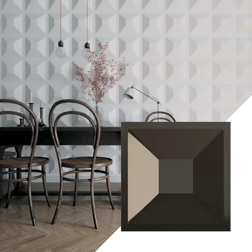 Miniatura 32 de Ekena Millwork 11 7/8 pulgadas de ancho x 11 7/8 pulgadas de alto, Diane EnduraWall Panel decorativo de pared 3D, rosa champán