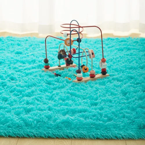 Miniatura 6 de Foxmas Alfombras de Área Suaves y Esponjosas para Dormitorio, Habitación de los Niños, Alfombra de Guardería de Felpa Peluda, Alfombras Peludas