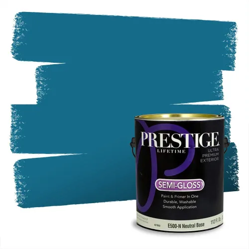 Miniatura 290 de Pintura Exterior + imprimación PRESTIGE, todo-en-uno, 1 galón, acabado mate, color comparable al Valspar* Royal Gray* VS151-Gris real