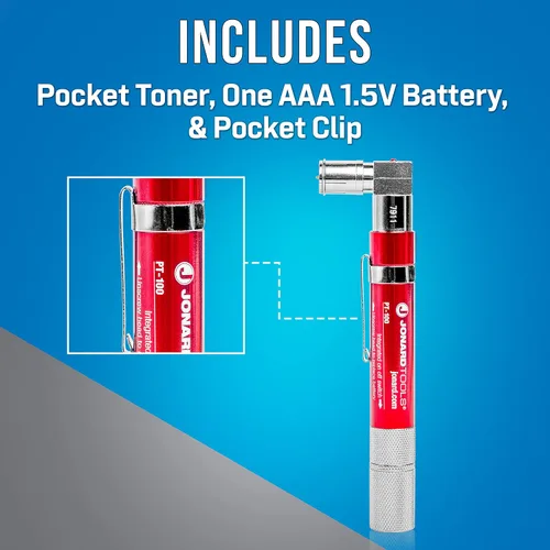Miniatura 6 de Jonard Tools PT-100 Rastreador de Cable Coaxial de Bolsillo Probador de Continuidad y Tóner con Pitido Audible y LED, Rojo