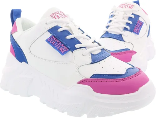 Miniatura 7 de Versace Jeans Couture White Blue Signature - Tenis de moda para mujer, BlancoAzul