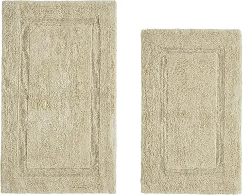 Miniatura 45 de Better Trends Alfombra de Inodoro en Forma de U Cubierta de Asiento de Inodoro de Lujo 100% Algodón Absorbente de Agua, Cubierta de Tapa Reversible