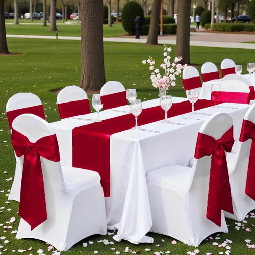 Miniatura 6 de mds - Lote de 10 lazos de satén para sillas de boda y eventos, para decoración de fiestas, 30 colores, Satin, 10 Verde oliva