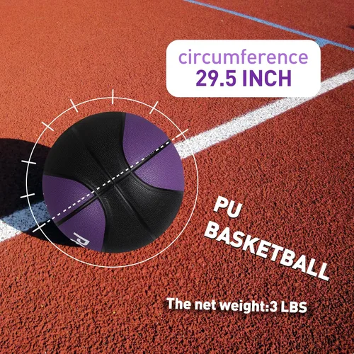 Miniatura 7 de Baloncesto de entrenamiento con peso de tamaño 6/7 (2.2/3/3.3 libras) – Baloncesto pesado para interiores y exteriores para driblar, pasar, rebotar