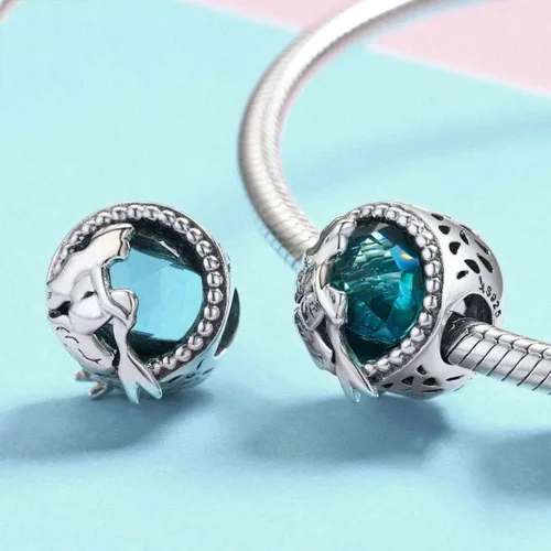Miniatura 3 de Dije de plata de ley 925 para perro, dinosaurio, araña, gato, animal, delfín, ratón para pulsera Pandora