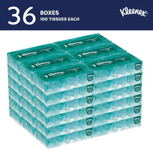 Miniatura 2 de Kleenex - Cubo de pañuelos faciales profesionales para negocios, cajas de pañuelos planos