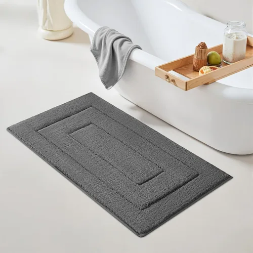 Miniatura 115 de GRANNY SAYS Alfombras de baño antideslizantes, lavables, extra suaves y absorbentes de agua para baño, alfombra de baño peluda de felpa, alfombra