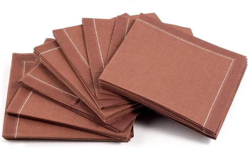 Miniatura 25 de Five Star Napkins Servilletas plegables de algodón para cóctel, bebidas, postres, bares, fiestas, eventos, vacaciones, bodas, fiestas, 8 x 8 Azul