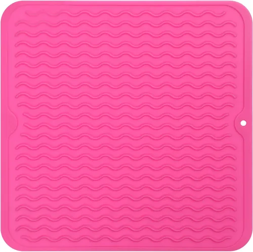 Miniatura 10 de MicoYang Alfombrilla de silicona para secado de platos para múltiples usos, fácil de limpiar, ecológica, resistente al calor, alfombrilla