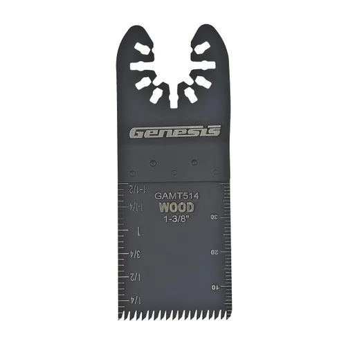 Genesis GAMT514 Universal 1 3/8" Precisión Oscilante Multiherramienta de liberación rápida Cuchilla de corte al ras