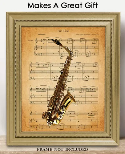 Miniatura 3 de Póster vintage de piel de saxofón Elise: impresiones estéticas de arte de pared para baño, hogar, cueva de hombre, dormitorio, oficina y bar, idea