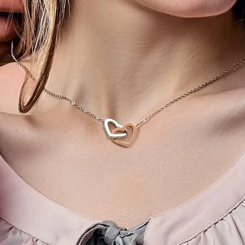 Miniatura 2 de Leo's Print Shop Collar de Corazones para mujer, regalo para esposa en su cumpleaños, regalos de aniversario para mi esposa, Acero inoxidable