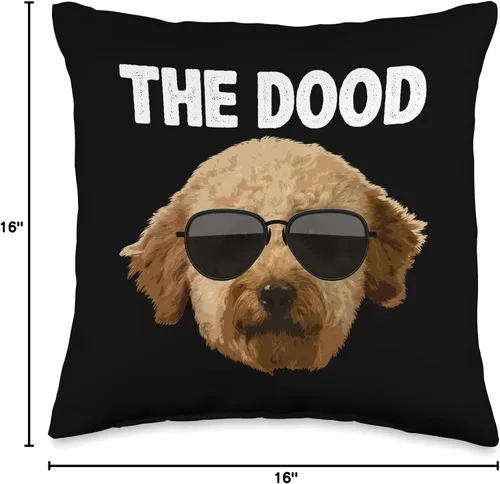 Miniatura 4 de Labradoodle Gift Golden Doodle Accessories & Stuff Cool Design - Almohada Goldendoodle para hombres y mujeres, 16 x 16 pulgadas, multicolor