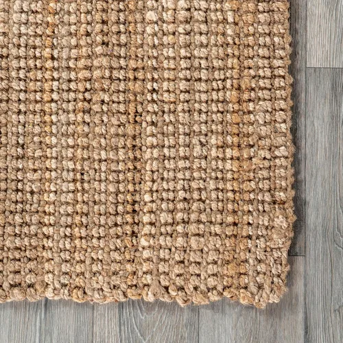 Miniatura 7 de nuLOOM Ashli - Alfombra decorativa de yute sólido tejida a mano, 2 x 3 pies, natural