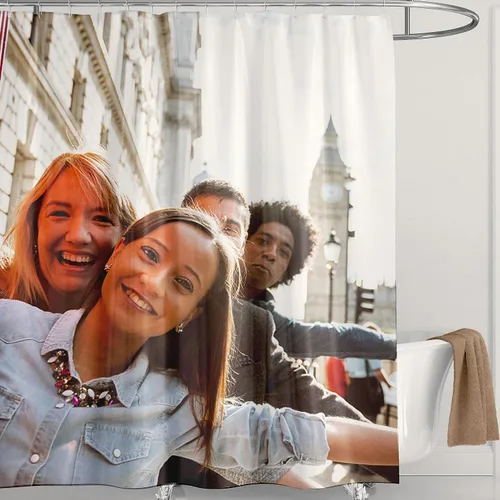 Miniatura 27 de Cortina de ducha personalizada, cortinas de ducha con foto personalizada, cortina de ducha personalizada de 60 x 72 pulgadas, añade tu propia Imagen