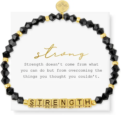 INSPIRED VOICES Pulseras inspiradoras para mujer, pulseras motivacionales, joyas inspiradoras, pulseras elásticas con cuentas y regalos de aliento