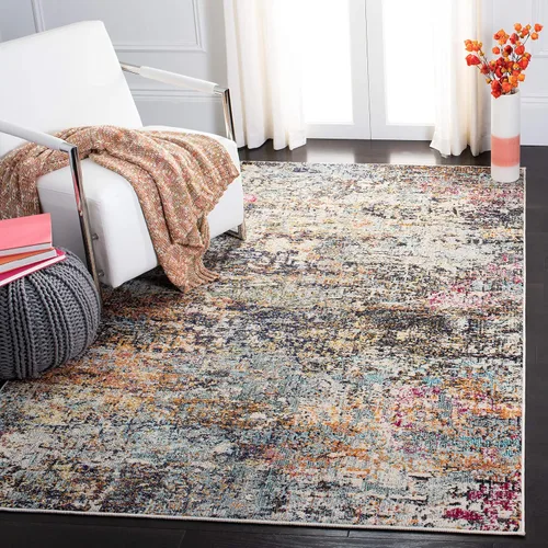 Miniatura 21 de SAFAVIEH Colección Madison - Alfombra de acento 2'2" x 4', negro y dorado, diseño abstracto moderno, no desprende pelusa y fácil cuidado, ideal