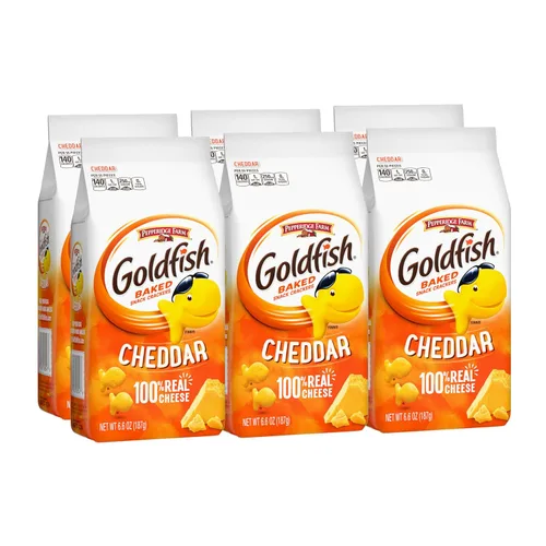 Miniatura 27 de Goldfish Mega Bites Galletas de Queso Cheddar Fuerte, Bolsa de 5.9 Oz