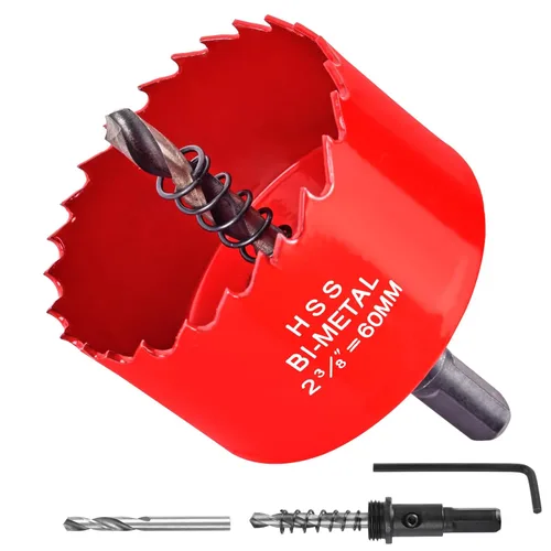 Miniatura 12 de Sierra de agujero de 6-1/8 pulgadas / 6.102 in para madera, tablero de plástico, techo, paneles de yeso y hoja de metal, cortador de agujeros