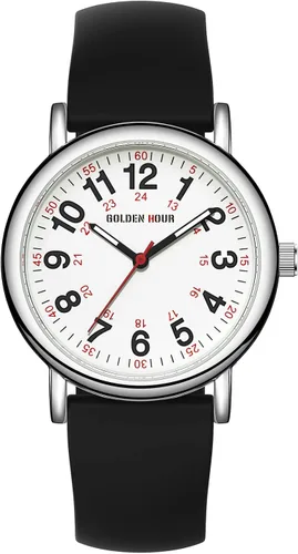 Miniatura 2 de GOLDEN HOUR Reloj de enfermera impermeable para profesionales médicos estudiantes mujeres y hombres varios colores esfera luminouse de fácil lectura