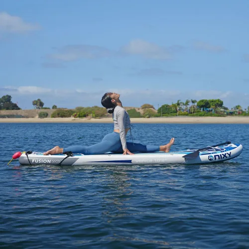 Miniatura 3 de NIXY Venice G5 Cruiser & Yoga Inflatable Paddle Board 10'6" x 34" x 6" Ultra-Light SUP with Welded Seams, Woven Drop Stitch for Safety and Azul
