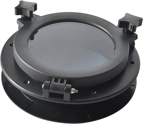 Miniatura 6 de Amarine Made 2 piezas de lancha yate de apertura redonda Portlight Porthole de 8.5 pulgadas de repuesto para ventana de orificio de puerto - vidrio