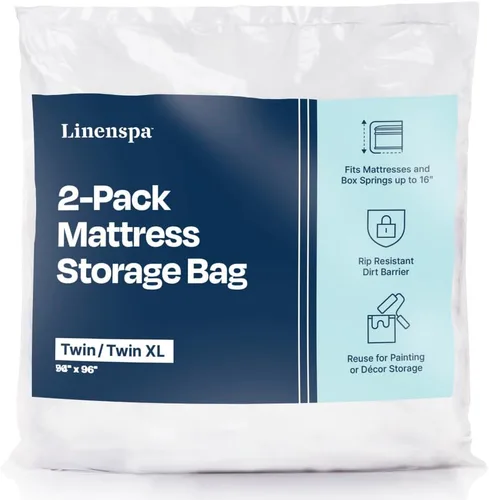 Linenspa 2 paquete colchón bolsa para mudanza y el almacenamiento