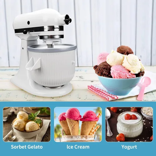 Miniatura 6 de Piezas para máquina de helados KitchenAid, accesorio para unidad de helado, se adapta a KitchenAid Maker