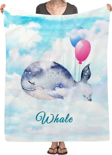 Miniatura 21 de Manta de tiburón para regalo, manta de franela de forro polar de 40 x 50 pulgadas, suave, acogedora y ligera, mantas para sofá, cama, sofá de viaje