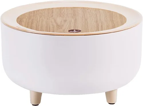 Miniatura 2 de PHILISENMALL Round Shape Hair Tie Container Box with Lid Portable Large Capacity Small Items Storage Containers Modern Style Space-saving Plastic
