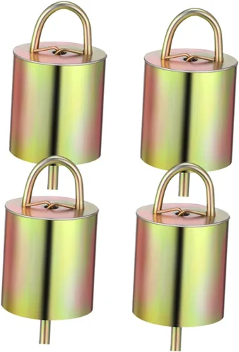 4 campanas de vaca de metal para granja de ovejas, accesorio de sonido fuerte y nítido para decoraciones de árbol de Navidad