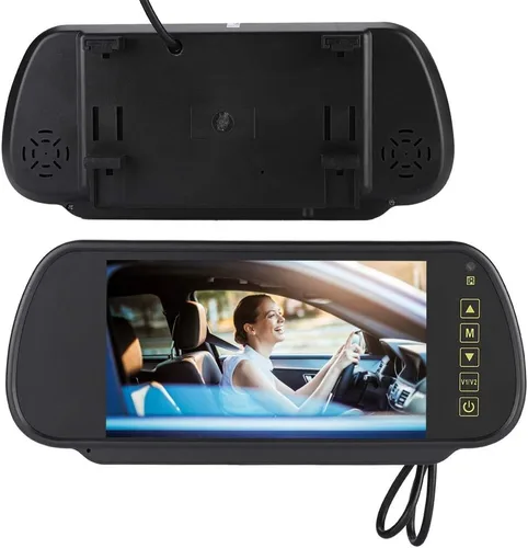 Miniatura 3 de 7 pulgadas espejo retrovisor auto atenuación monitor reemplazo cámara de visión trasera con soporte universal para coches y camiones