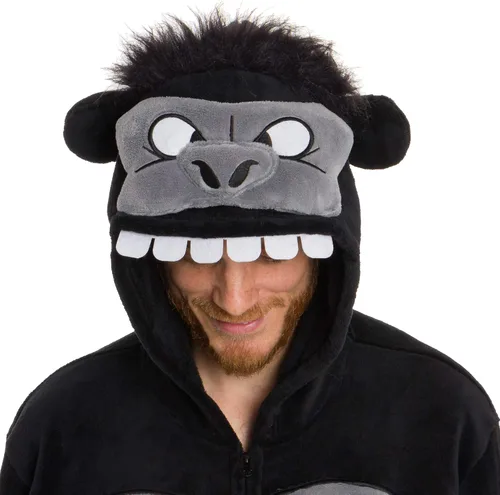 Miniatura 5 de Silver Lilly Gorilla Costume - Disfraz de animal de felpa de una pieza para adultos