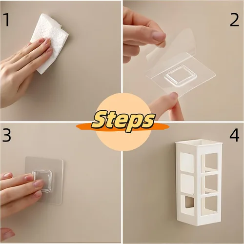 Miniatura 7 de Juego de 2 organizadores de herramientas para el cabello para montaje en pared, organizador de herramientas de pelo de baño colgante para rizador