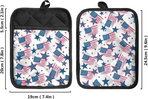 Miniatura 2 de Gomyblomy Patriots - Juego de 2 protectores de cocina de Patriot, resistentes al calor, antideslizantes, tapetes térmicos ligeros para encimera