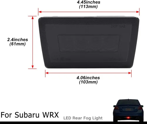 Miniatura 4 de Luz antiniebla trasera LED negra con lente ahumada para Subaru Impreza GP WRX VAG STI VAB 2013-2018 Subaru XV más brillante luz trasera de freno