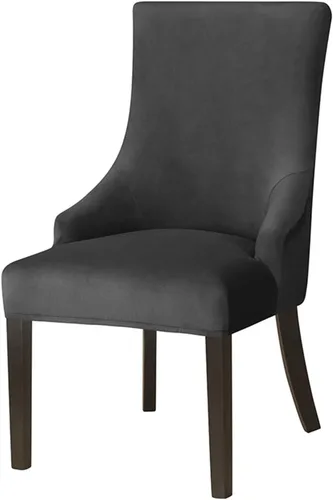 Miniatura 8 de N/A Funda elástica de terciopelo para silla con respaldo de ala, sin brazos, reutilizable, funda para silla lateral con respaldo de ala, fundas