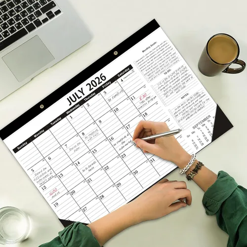 Miniatura 6 de Calendario de escritorio 2025-2026 -18 meses-julio 2025 a diciembre 2026, calendario de escritorio 2025, 12 x 17 pulgadas, calendario 2025-2026