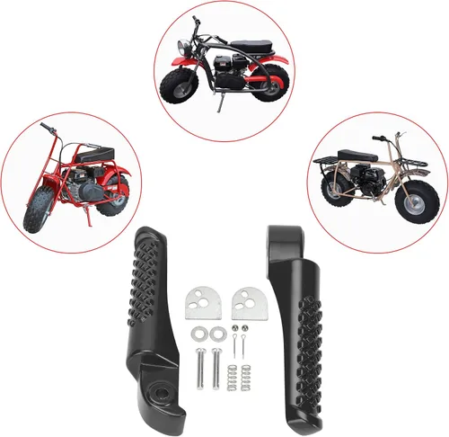 Miniatura 6 de GREHUA Juego de soportes de reposapiés compatibles con Mini Bike para Coleman Powersports BT200X CT200U CT200U-EX CT100U Trail 200 CC100X 212cc