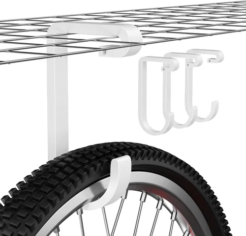 Miniatura 11 de bussdis Ganchos gruesos para bicicleta para portaequipajes de techo: Gancho de almacenamiento superior resistente para bicicleta, soporta 50 libras