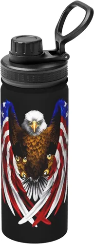 Miniatura 16 de Canadian Flag Insulated Stainless Steel Kettle Print Funny Water Bottle Insulated Ideal for Sports and Travel