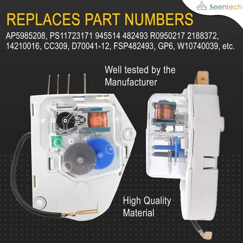 Miniatura 4 de Seentech W10822278 Temporizador de descongelación para refrigerador fácil de instalar, compatible con refrigeradores y congeladores Whirlpool