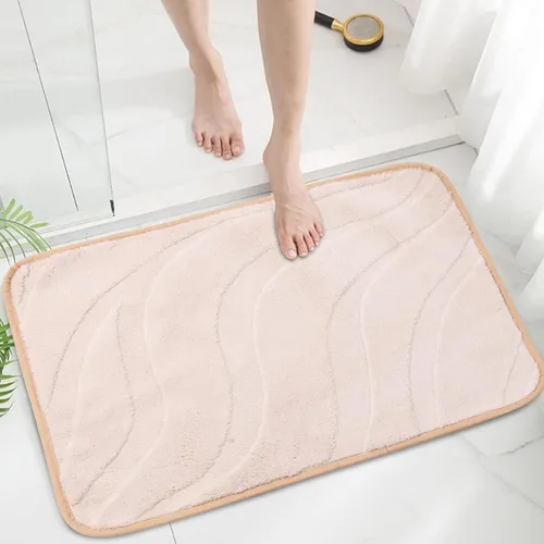 Miniatura 12 de Tapetes de baño de 30 x 20 pulgadas, antideslizantes, absorbentes, de secado rápido, lavables a máquina, con respaldo de goma, alfombra suave