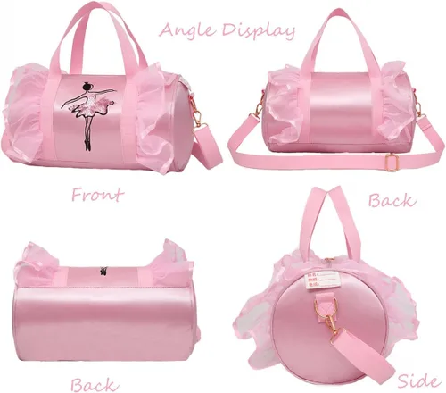 Miniatura 3 de Debbieicy - Linda mochila de ballet con tutú con llavero para niñas