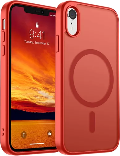 Miniatura 34 de SUPFINE Funda magnética para iPhone 11 Pro Max (compatible con MagSafe) (protección contra caídas de grado militar), delgada, translúcida mate, a