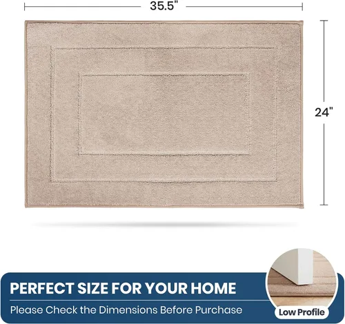 Miniatura 2 de PURRUGS Alfombra de cocina lavable a máquina, de 24 x 35.5 pulgadas, antideslizantes, antideslizantes, tapetes de pie suaves y superabsorbentes